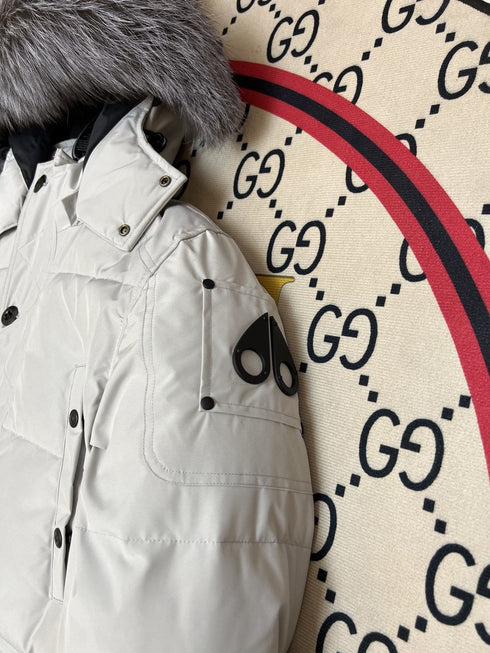 Moose Knuckles Fur-Trim Hooded Puffer Jacket