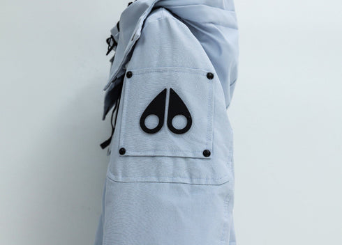 Moose Knuckles Contrast Panel Hooded Puffer Jacket