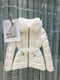 Moncler Fur-Trim Hood Belted Puffer Coat