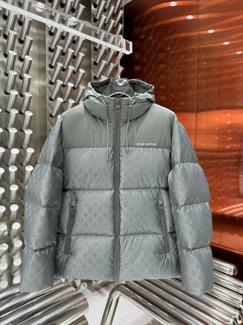 LV Hooded Quilted Puffer Coat