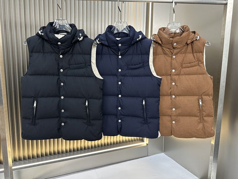 Prada Quilted Hooded Down Vest