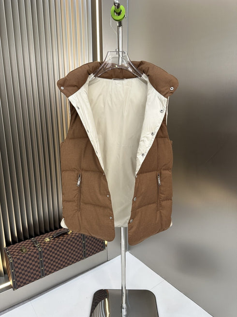 Prada Quilted Hooded Down Vest