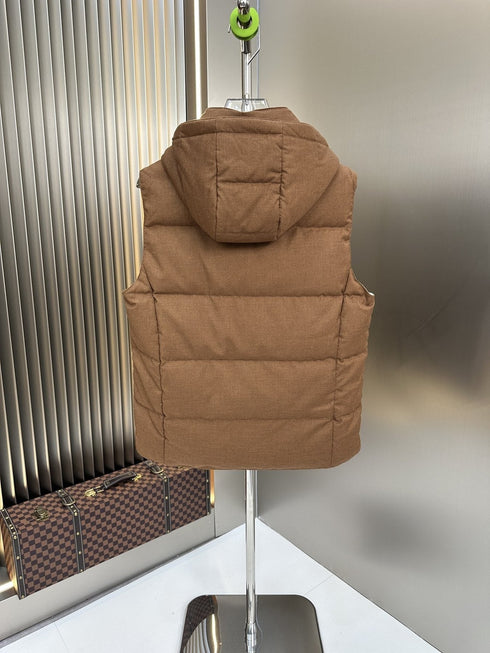 Prada Quilted Hooded Down Vest