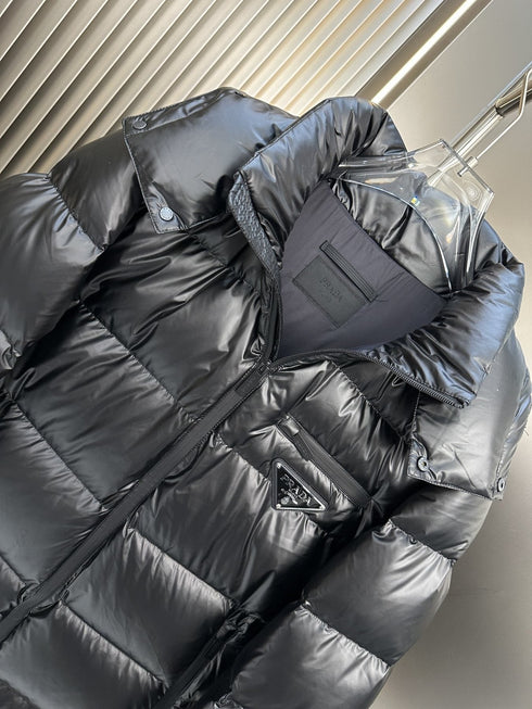 Prada Black Hooded Puffer Jacket