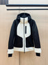 Moncler Color-Block Hooded Puffer Coat