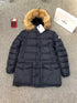 Moncler Hooded Fur-Trim Puffer Coat
