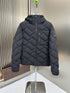 Moncler Chevron-Quilted Hooded Puffer Coat