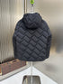 Moncler Chevron-Quilted Hooded Puffer Coat