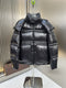 Moncler Black Glossy Hooded Puffer Coat