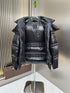 Moncler Black Glossy Hooded Puffer Coat
