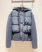 Moncler Hooded Knit-Sleeve Puffer Jacket