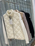 Moncler Diamond-Quilted Knit Sleeve Jacket