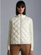 Moncler Diamond-Quilted Knit Sleeve Jacket