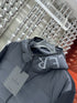 Moncler Grey Quilted Knit-Sleeve Hooded Puffer Jacket