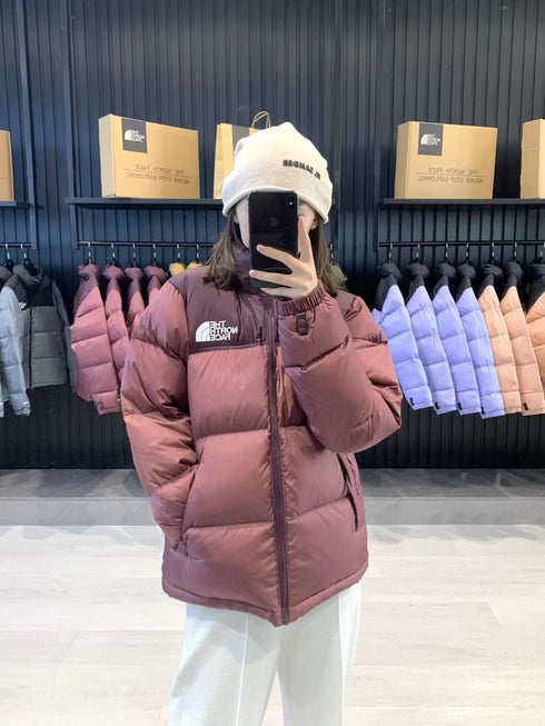 The North Face Color-Block Logo Puffer Jacket