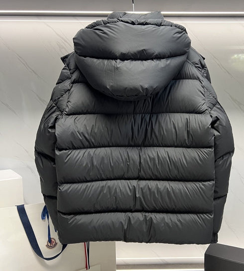 Moncler Matte Short Hooded Puffer Coat