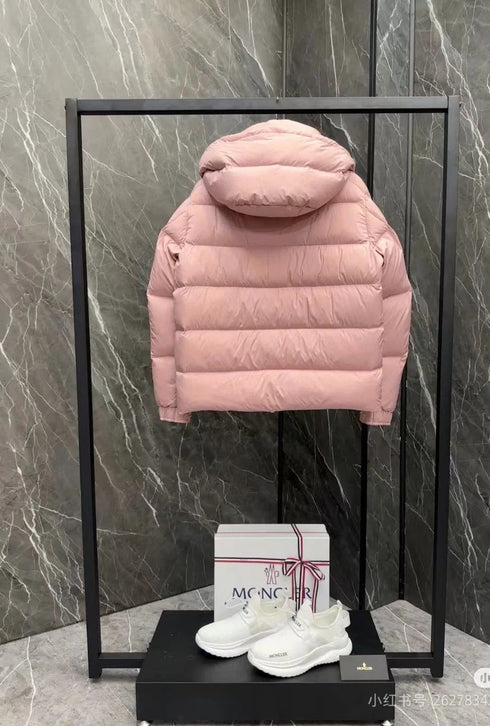 Moncler Matte Short Hooded Puffer Coat