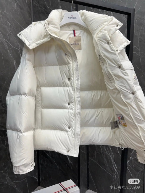 Moncler Matte Short Hooded Puffer Coat