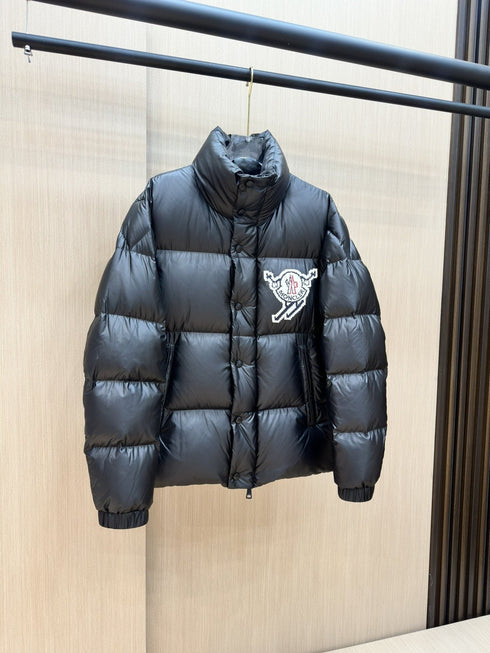 Moncler Pixel Skier Patch Short Down Coat