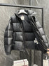 Moncler Pixel Skier Patch Short Down Coat