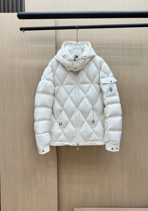 Moncler Diamond-Quilted Hooded Puffer Coat