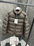 Moncler Tricolor-Trim Puffer Coat