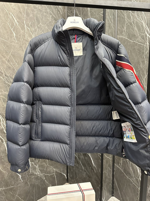 Moncler Tricolor-Trim Puffer Coat