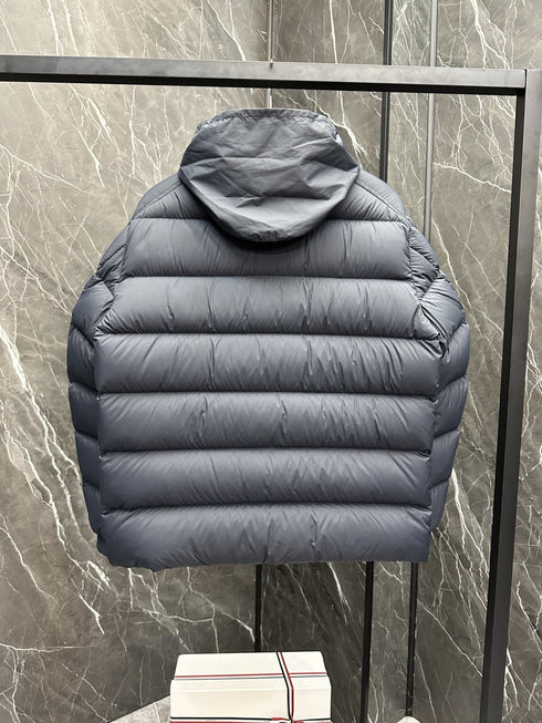 Moncler Tricolor-Trim Puffer Coat