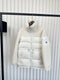 Moncler White Mixed-Panel Puffer Coat