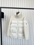 Moncler White Mixed-Panel Puffer Coat
