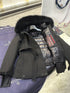 Moncler Women's Belted Fur-Trim Hood Short Down Ski Coat