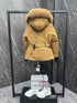 Moncler Women's Belted Fur-Trim Hood Short Down Ski Coat