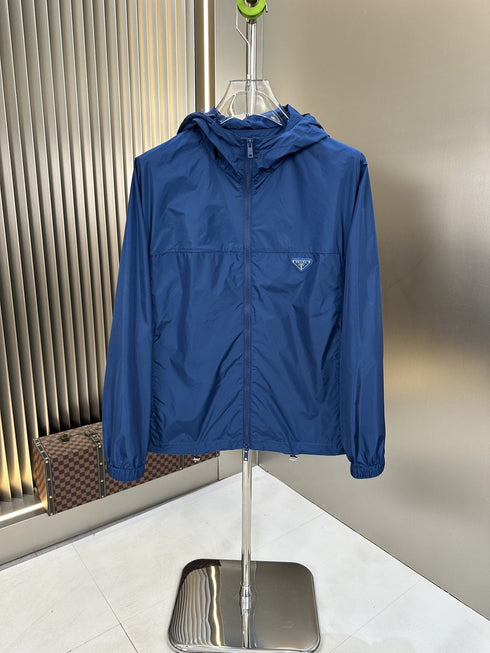 Prada Hooded Zip-Front Windbreaker