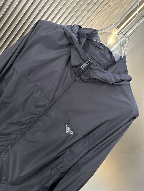 Prada Hooded Zip-Front Windbreaker