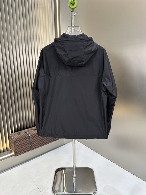 Prada Hooded Zip-Front Windbreaker