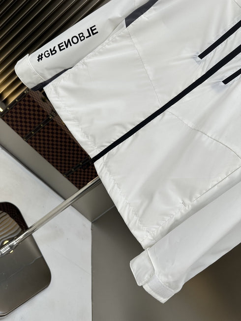 Moncler Hooded Contrast Panel Zip Jacket
