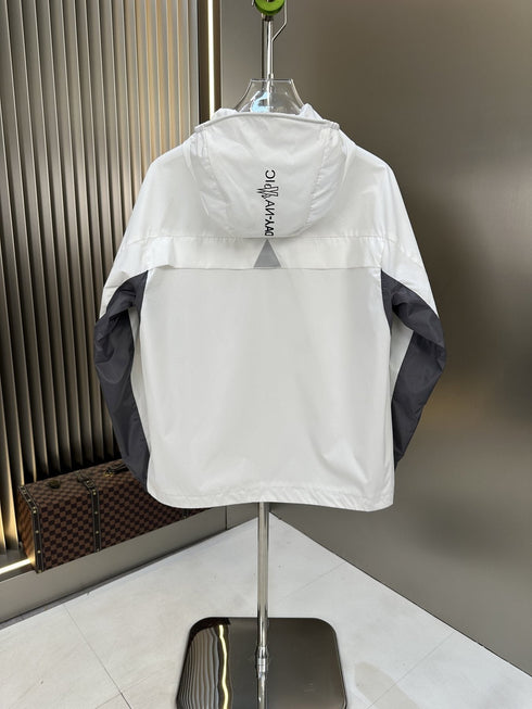 Moncler Hooded Contrast Panel Zip Jacket