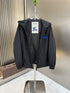 Burberry Blue Chest Graphic Hooded Zip Jacket