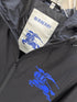 Burberry Blue Chest Graphic Hooded Zip Jacket