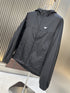 Prada Black Hooded Zip-Front Jacket