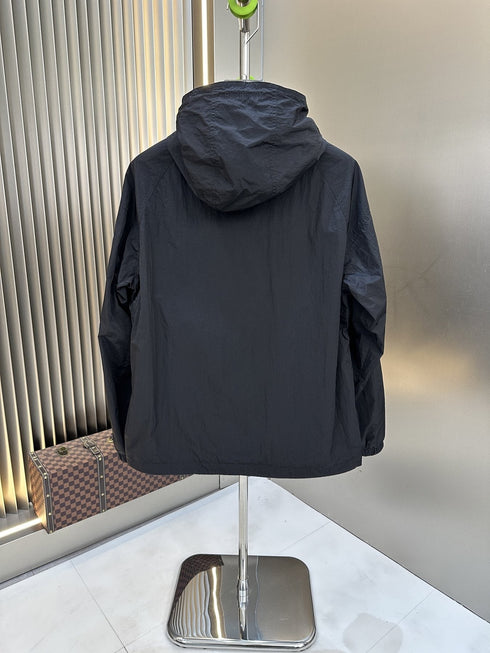 Burberry Hooded Check-Lined Zip Jacket