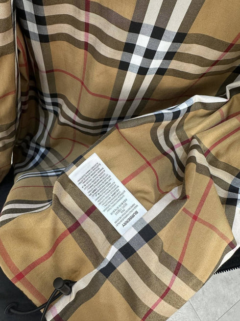 Burberry Hooded Check-Lined Zip Jacket