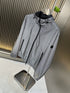 Moncler Grey Micro-Pattern Hooded Jacket