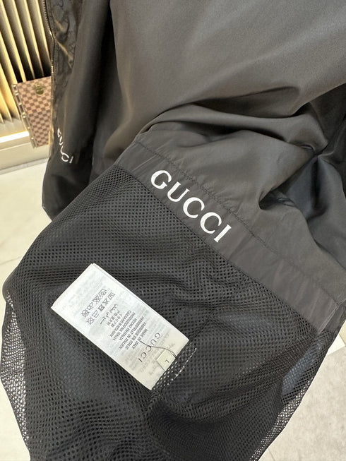 Gucci Tonal Monogram Hooded Zip Jacket