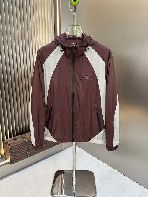 Valentino Color-Block Hooded Windbreaker
