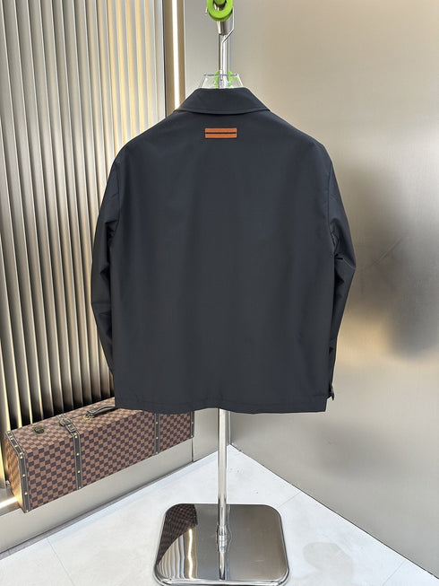 Zegna Zip-Front Collared Jacket
