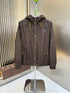 Fendi Tonal Geometric Hooded Full-Zip Jacket
