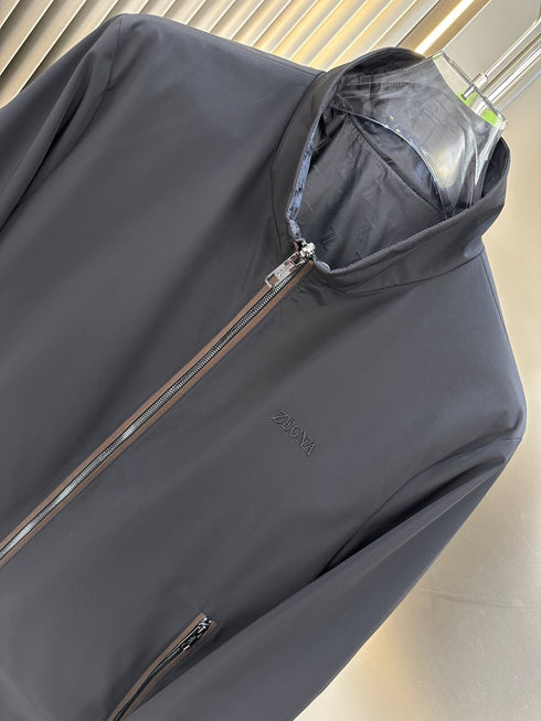 Zegna Reversible Hooded Zip Jacket