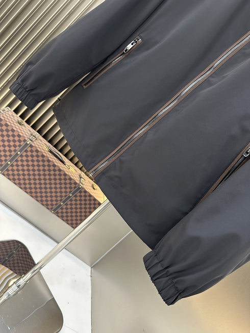 Zegna Reversible Hooded Zip Jacket