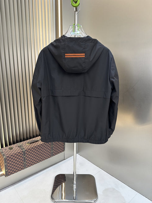 Zegna Hooded Zip-Front Jacket
